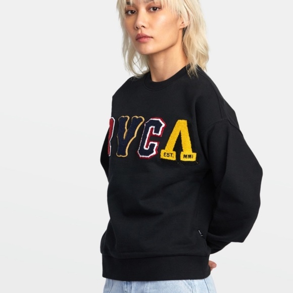 🔥🔥RVCA - LETTERMAN CREWNECK SWEATSHIRT🔥🔥 - Picture 5 of 8